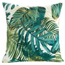 Eurofirany DAVOS Dekoratív párnahuzat, 40x40, fehér / zöld (385791)