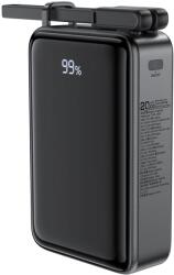 ACEFAST M4 PD 67W 20000mAh Powerbank beépített kábellel - fekete