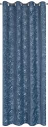 Eurofirany Livia áttört pálmalevél mintás bársony függöny Sötétkék 140x250 cm (385837)