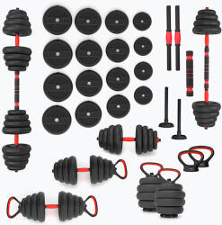 HMS SGN130 Pro Set 6W1 30kg súlyok fekete/piros