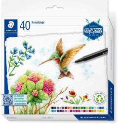 STAEDTLER 40 darabos szuperfinom fineliner készlet, 0, 3 mm, Triplus Staedtler, 334-C40-C (334-C40-C)