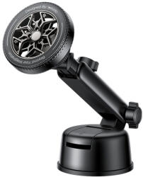 YESIDO Autós tartó (C266) - Mágneses N52, műszerfalra, 360 fokos talp, teleszkópos karos befogó, egyedi kialakítás, 4.7-7.2 inch - Fekete