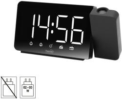 Somogyi Elektronic LTCRP03 rádiós LED ébresztőóra projektorral, változtatható fényerő, körbe forgatható vetítési pozíció, két ébresztési idő, FM rádió, bip-bip vagy rádiós ébresztés (LTCRP03)