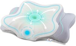 Linomag Memóriahabos nyaktámasztó párna, Fehér/Szürke, 62 x 38 x 9-13 cm (pdag)