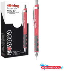  Nyomósirón 0, 7mm, tearózsa test, Rotring Tikky (57518)