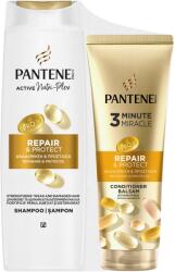 Pantene Csomag: Pantene Pro-V Repair & Protect sampon, 400 ml + Pantene Pro-V Repair & Protect 3 Minute Miracle hajbalzsam törékeny és száraz hajra, 220 ml