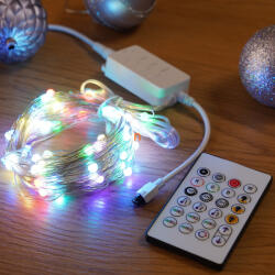 Phenom Smart fényfüzér - USB - 33 RGB LED - 5 m - Bluetooth (58382A) - lumenet