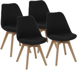 Kring Malmo 4 darab szék, textil anyag, Fekete