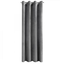 Eurofirany MELANIA dekoratív függöny fém gyűrűkkel, 140 x 250 cm, szürke (373419)
