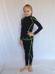 Ozone gyerek sí aláöltöző, fekete-zöld, 116-164 cm 164 cm