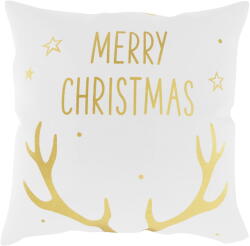 Spod Igły i Nitki Karácsonyi párnahuzat Horn 2, Spod Igły i Nitki, poliészter, 45x45 cm, fehér/arany (2334000)