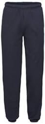 Fruit of the Loom Uniszex Tréningnadrág Hosszú Fruit of the Loom Elasticated Cuff Jog Pants - 2XL, Mély sötétkék (navy)
