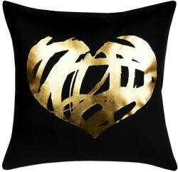 Domarex Díszpárna, Domarex, 40x40cm, fekete-arany, poliészter anyagból (2350313)