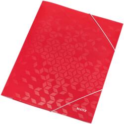 Leitz Mapa cu elastic LEITZ WOW, carton laminat, FSC, A4, 250 coli, rosu (L-39820026) - vexio