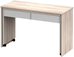 TEMPO KONDELA Nyitható PC Asztal Fiókokkal, Tölgy Sonoma/Fehér, Versal New
