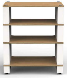 Blokhifi Blok Stax 2G 4 polcos hifi állvány - natúr fa + fehér