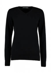 Kustom Kit Női hosszú ujjú kötött felső Kustom Kit Women's Classic Fit Arundel Sweater M, Fekete
