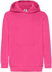 Fruit of the Loom Gyerek Pulóver Kapucnis Hosszú ujjú Fruit of the Loom Classic Hooded Sweat Kids - 140 (9-11), Fuchsia