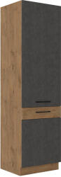 Tempo Magas Szekrény, Szürke Matt/Tölgy Lancelot, Vega 60 DK-210 2F