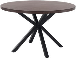 TEMPO KONDELA ÉtKerekezőasztal, Sötét Tölgy/FeKerekete, Átmérő 120 cm, Medor