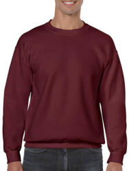 Gildan Uniszex Pulóver Hosszú ujjú Gildan Heavy Blend Adult Crewneck Sweat - M, Maroon