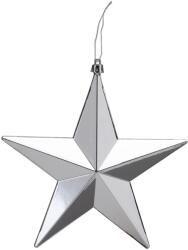 LAALU ezüst matt/fényes csillag, 30 cm (LAU-2077)