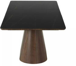  Monaco Kinyitható Kerámia Étkezőasztal Matt Fekete/Dió