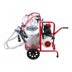  Aparat de muls vaci 2 posturi bidon 40L aluminiu cu butelie, vacuum rezervor Breckner Germany