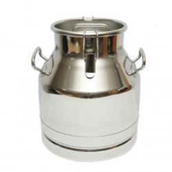  Bidon de inox pentru lapte cu capac 20L aparat de muls vaci Breckner Germany