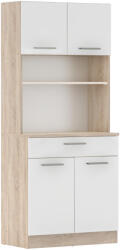 Tempo Négyajtós Szekrény, Sonoma Tölgy/Fehér, Domis New