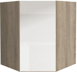 Tempo Felsőszekrény, Sarok, Fehér Magas Fényű HG, Line