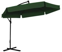 Garden Line Banana Függő napernyő LED-es világítással, napelemes töltéssel - Zöld - 3 m