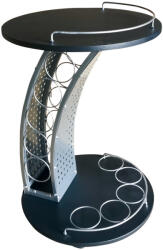 Tempo Tálalóasztal, Fekete/Ezüst, Aladar New