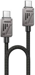 Yesido Cablu de Date, USB-C la USB-C, PD60W, 480Mbps, 1.2m - Yesido (CA196) - Black (KF2355122) - vexio