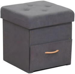 TEMPO KONDELA Puff, Szürke, Sulot Typ 1