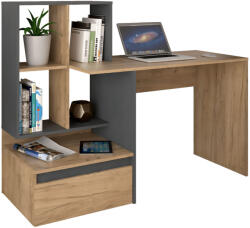 TEMPO KONDELA Számítógépasztal, Artisan Tölgy/Grafit, Nereo 2 New - fizz