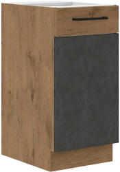 Tempo Alsószekrény, Szürke Matt/Tölgy Lancelot, Vega 40 D 1F BB