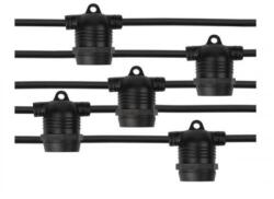 OPTONICA LED Fényfüzér Fix Kültéri 15 db x E27 14.4 m Ip65 Fekete