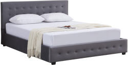 TEMPO KONDELA Ágy Tárhellyel, 180x200, Szürke, Mindy