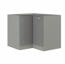 Tempo Alsó Sarokszekrény, Szürke/Szürke Extra Magasfényű, Prado 90/90 Dn Zb