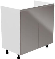 Tempo Mosogatószekrény, Fehér/Szürke Extra Magasfényű, Aurora D80Z