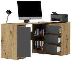 Mobene Masa computer moderna coltar N12 - stejar artizanal - antracit