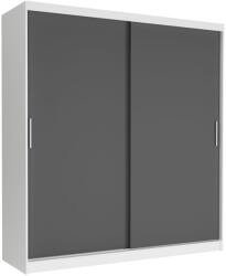  TIVARO VI. Gardróbszekrény 203x218x60 - fehér, antracit