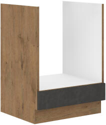 Tempo Alsószekrény, Szürke Matt/Tölgy Lancelot, Vega 60 D Gaz BB