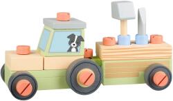 Orange Tree Toys Set de joaca din lemn Orange Tree Toys - Tractor asamblat, 25 piese (OTT12801) Set bricolaj copii