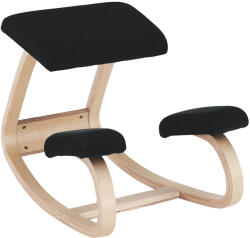 TEMPO KONDELA Egyensúlyfejlesztő Térdelőszék, Fekete/Természetes, Renar