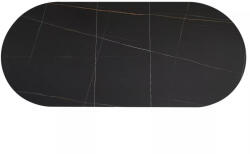  Gaston Ceramic 140 Kihúzható Kerámia Étkezőasztal Matt Fekete