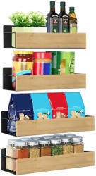 Tempo Polcok, 4 Db, Barna/Fekete, Zober Typ 1