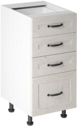 Tempo Fiókos Alsószekrény, Fehér/Északi Sosna, Royal D40S4