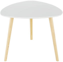 Tempo Konzolasztal, Fehér/Természetes Fa Tavas